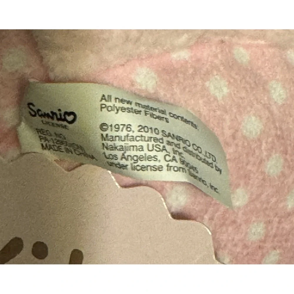 Sanrio Hello Kitty Plush Rattle Baby Lovey Polka Dot Nakajima Germany 2010 Rare